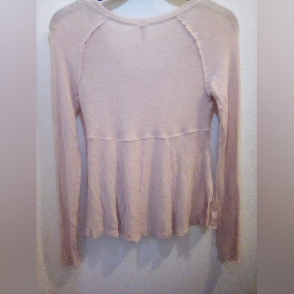 Free People Intimately Super Scoop Long Sleeve Top Size XS Boho Feminine - Picture 10 of 14